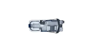 overhead view of 2025 Viaggio Lago Z-D 22D pontoon boat